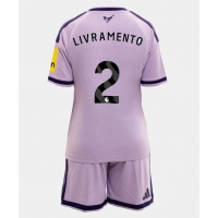 Camiseta Newcastle United Tino Livramento #2 Tercera Equipación Replica 2026-27 para niños mangas cortas (+ Pantalones cortos)